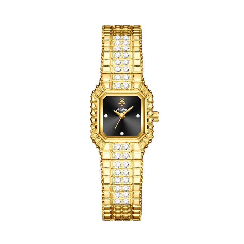 Women Dress Bracelet Watches Clock Relógio Fashion Rhinestone Square Small Dial Steel Band Ladies Watch Elegant