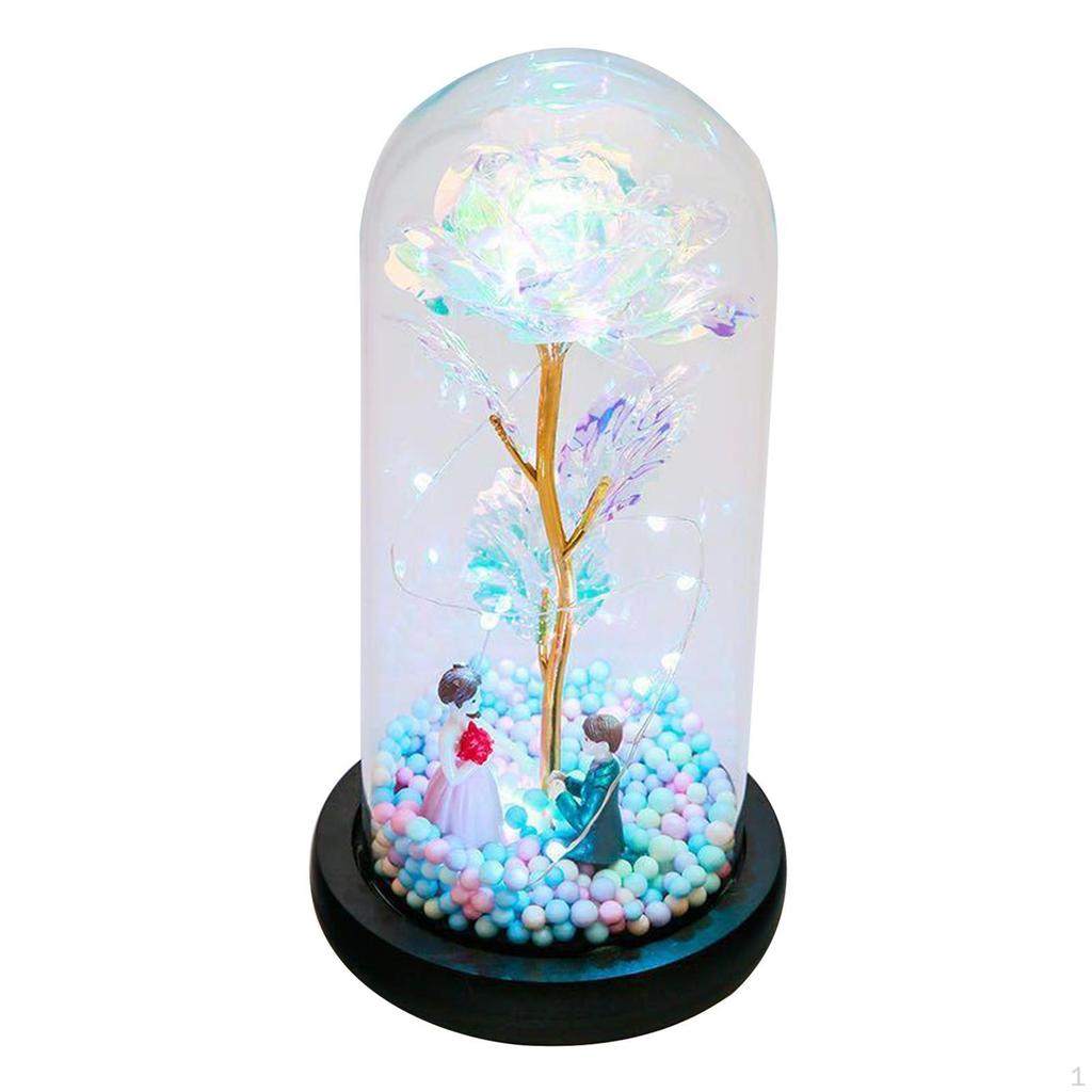 Forever Enchanted Rose with Colorful Romantic Gifts on Valentine Day Anniversary