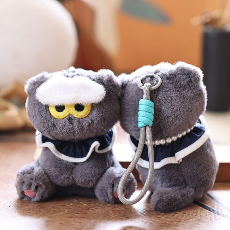 Kawaii G-Dragon Zoa Plush Doll Cartoon Plush Kitten Keychain Pendant Lovely Bag Charm Backpack Hanging Decoration Gifts