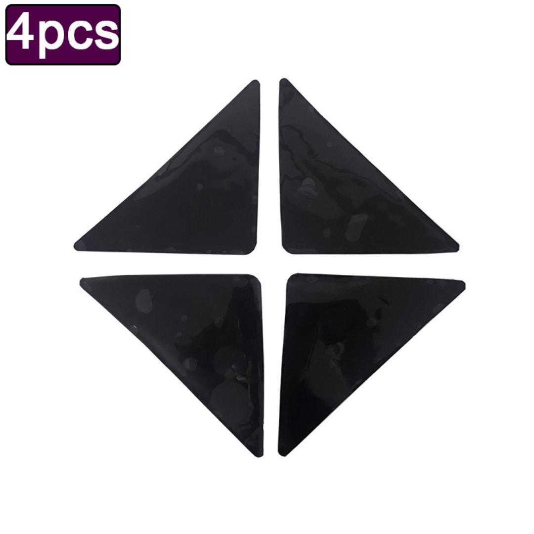 4-16pcs Triangular Carpet Anti Slip Stickers For Tile Floor Carpet Corner Pads Washable And Reusable Nano Anti Slip Fixed Pads 4set(16pcs) чёрный