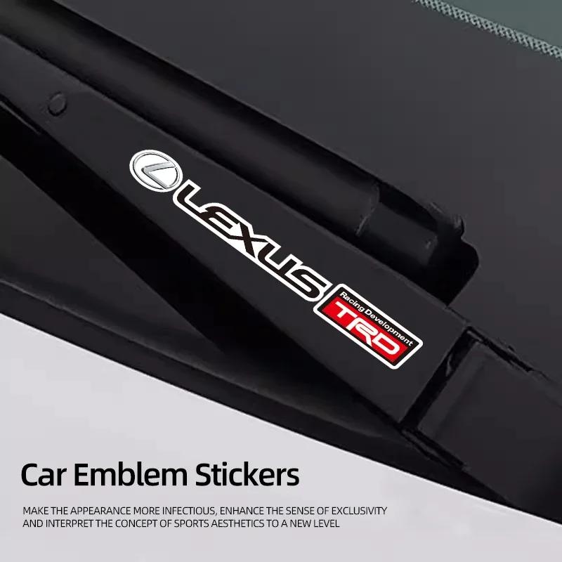 4 Stück Auto-Emblem-Aufkleber Rückspiegel Scheibenwischer-Aufkleber Zubehör für Lexus GS IS LS500h ES260 ES300h RX350h NX260 UX260 LM LC
