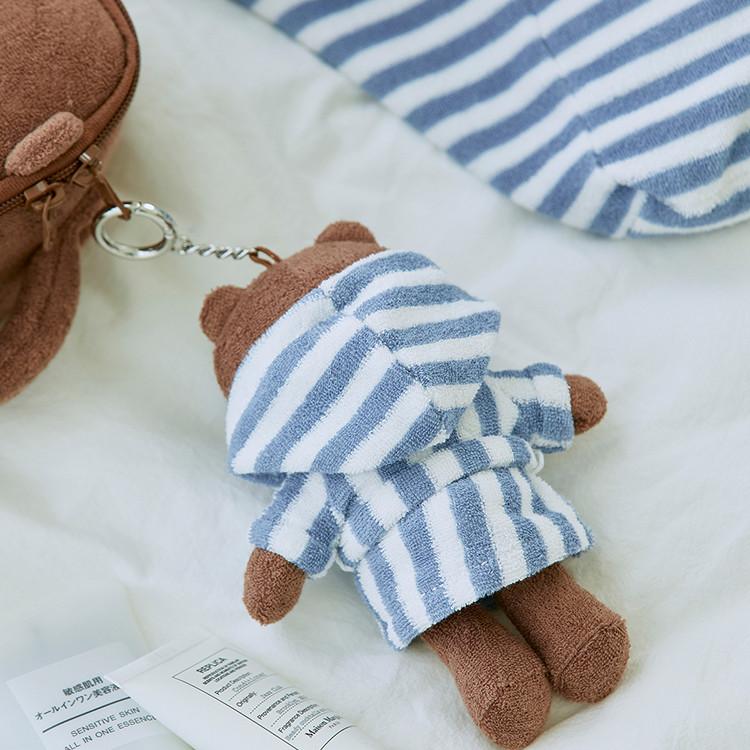 LINE FRIENDS Коричневый плюшевый брелок для ключей «Ленивый день» — фото 2