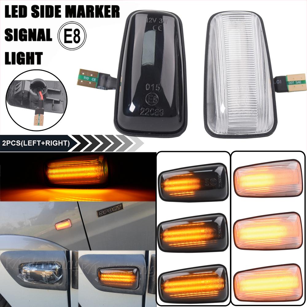 2PCS Led Dynamic Side Marker Turn Signal Light for Peugeot 306 106 406 806 Citroen XM ZX Break Xsara Xantia Fiat