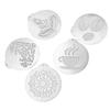5 PCS/set Stainless Steel Lattes Art Stencils  Cappuccinos Art Templates