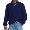 Men’s Zip Stand Collar Casual Knit Sweater