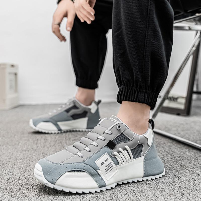 Mens Sneakers 2025Spring Chunky Breathable Running Shoes Non-slip Adds Height Vulcanize Shoes Plus Size Trainers Tenis Masculino