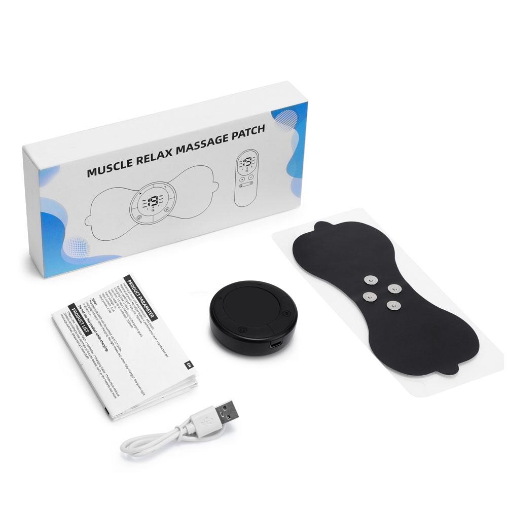 Rechargeable Electric Neck Massager with Remote Control Reusable Electrode Patches for Muscle Relaxation