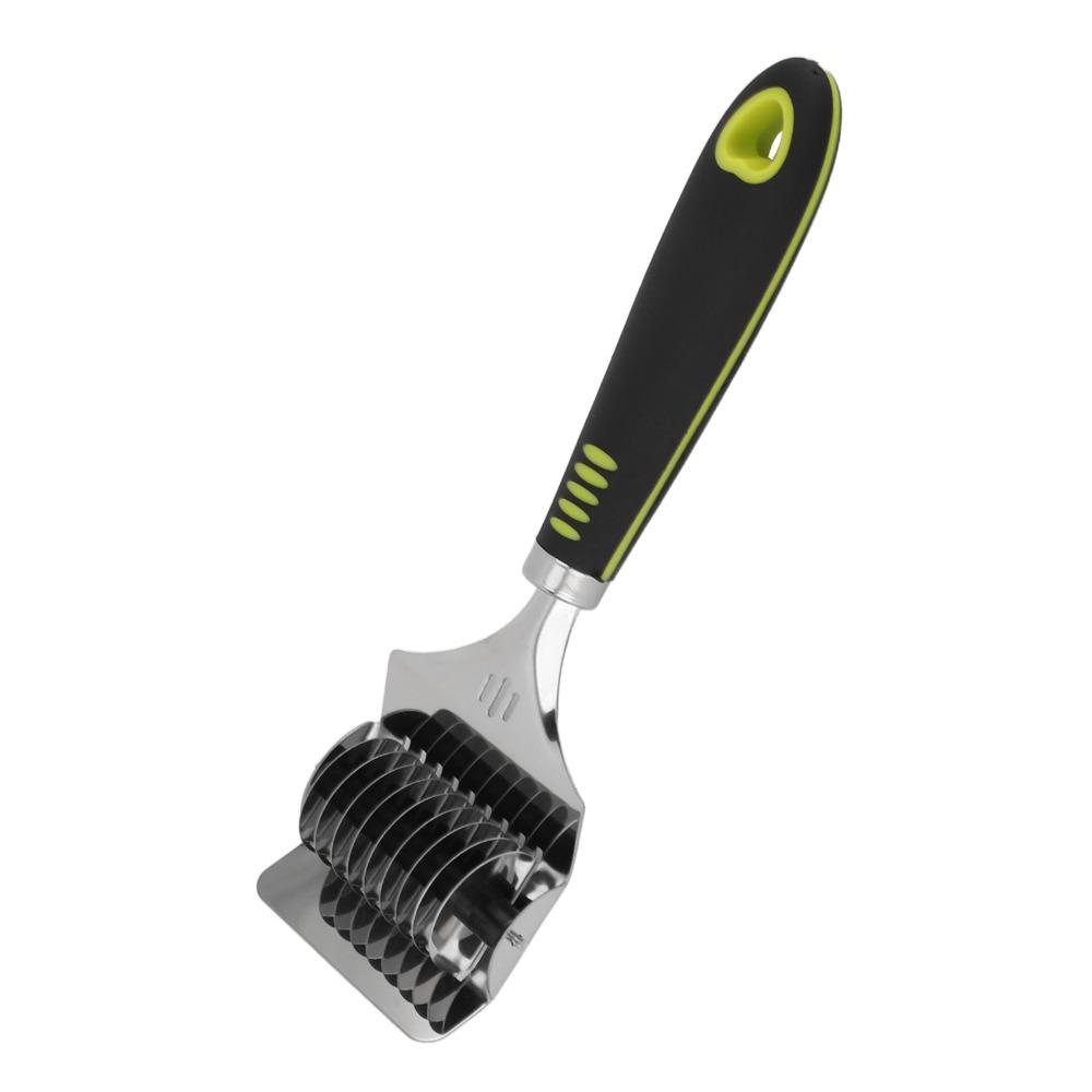 Stainless Steel Noodle Cutter Ergonomic Handle Noodle Lattice Roller Pasta Roller Cutter Dough