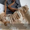 Embroidery Tassel Shoulder Bag Handbags Weave Tote Bag Office Worker Tote Straw Bag  Beach