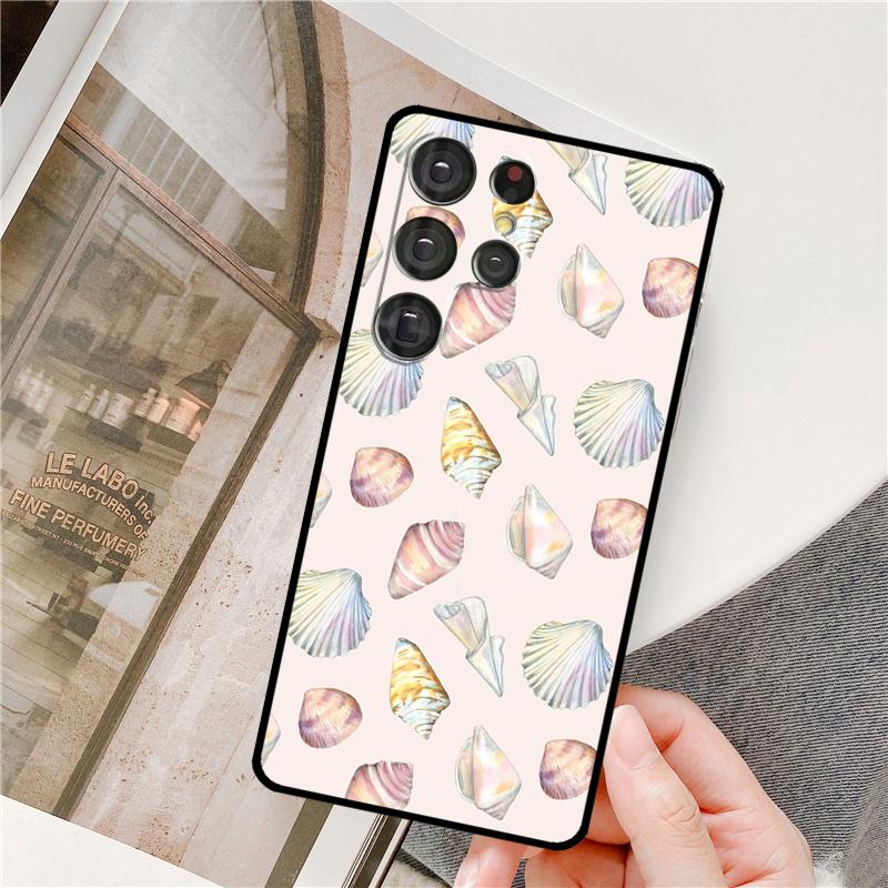 Seashell Shell Sea Art Phone Case For Samsung Galaxy S25 Ultra S9 S10 S20 S22 S21 Plus S23 FE S24 Ultra Full Cover