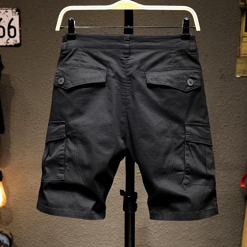 Summer Thin Multi Bag Trendy Brand Workwear Shorts For Men'S Casual Five Quarter Pants Loose Plus Size