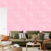 Stars Wallpaper Powder Pink and White, Soft Shapes 50x1000