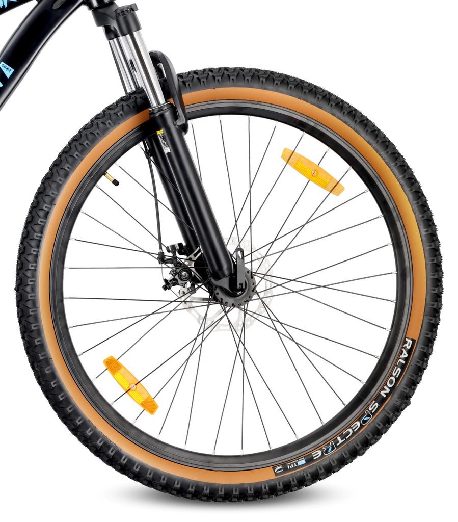 Rower Górski Mtb 27.5 Cala 7 Biegów Na Komunię Aluminium Lekki Amortyzator Hamulce Tarczowe Shimano Rama M 17 Cali Verdant Shred Czarny