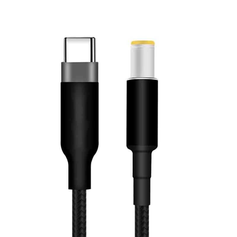 Fast Charging Laptop Power Cord USB C Tip to DC7.9x5.5mm 20V for Notebooks Power Supply Charging Cable Braided Wire