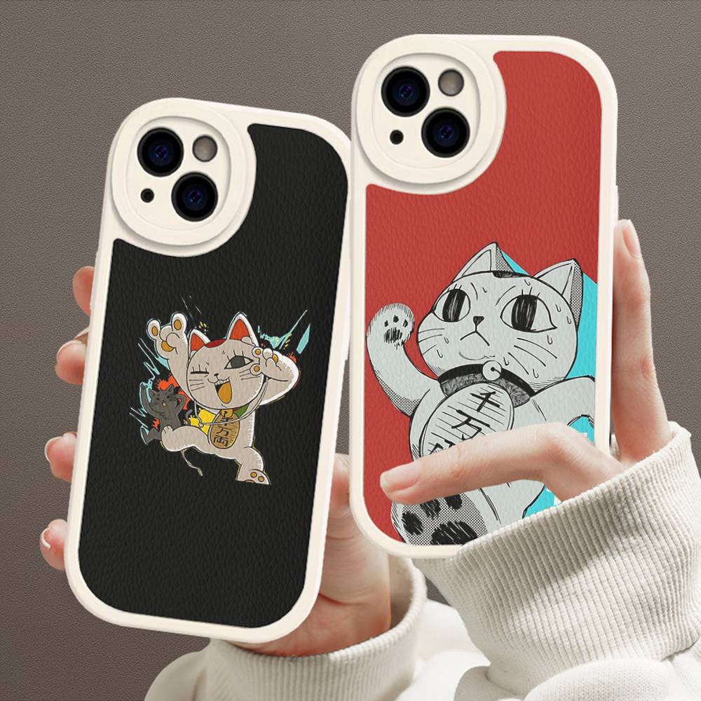 FUNNY DAN DA DAN Leather Phone Case For IPhone 16 16e 15 14 13 12 11 Pro Max Plus Mini Cover