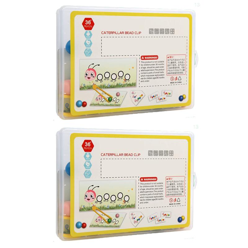 Clip Beads Toys Color Sorting Montessori Toy Educational Preschool Learning Toys Gifts Fine Motor Skill Toy for Preschool Kids