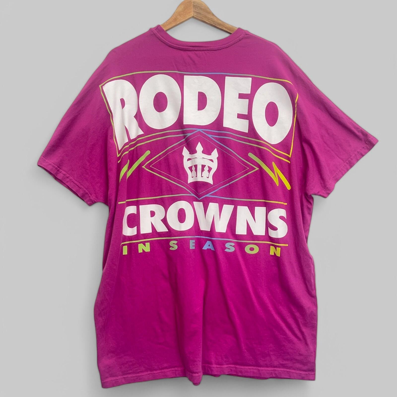 Rodeo Crowns Oversized Free Size Magenta Japan Streetwear Unisex T-Shirt XL