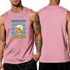 Ärmelloses Herren Tanktop Lässiger Lockerer Schnitt Sommer Atmungsaktiv Muskelshirt mit Grafikdruck Geeignet für den täglichen Gebrauch und Outdoor-Aktivitäten