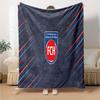 Heidenheim Crest Flannel Blanket, Soft Polyester, Modern Design, All-Season for Camping, Travel, Gifts for holidays or birthdays