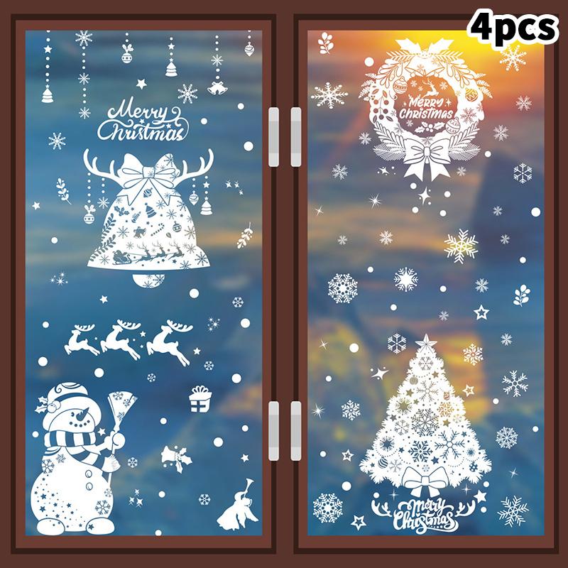 

Новые Рождественские Наклейки на Окна Веселые Рождественские Украшения Для Дома Рождественская Наклейка на Стену Детская Комната Новогоднее Украшение A15