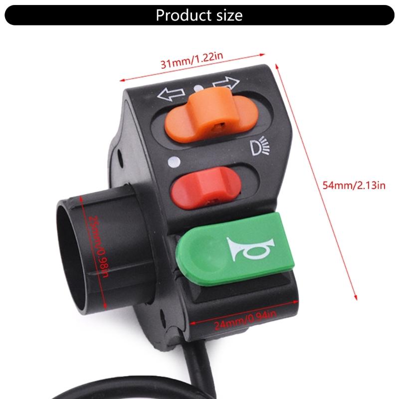 Motocykl Skuter Elektryczny Klakson Kierunkowskaz Reflektor 3 w 1 Kombinowany Przycisk Przełącznika dla CLICK125 150 Zwiększone Bezpieczeństwo