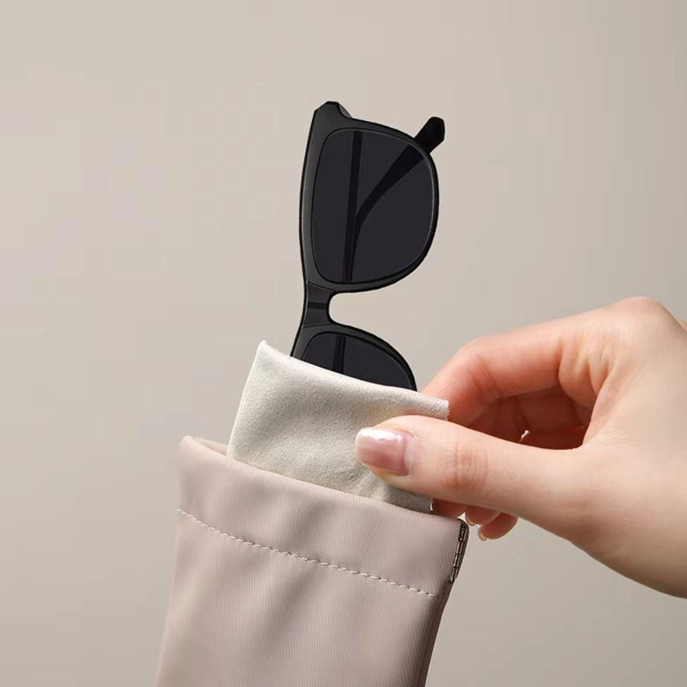 Automatic Closed Sunglasses Organizer Pouch PU Leather Eyeglasses Bag Eyewear Accessories