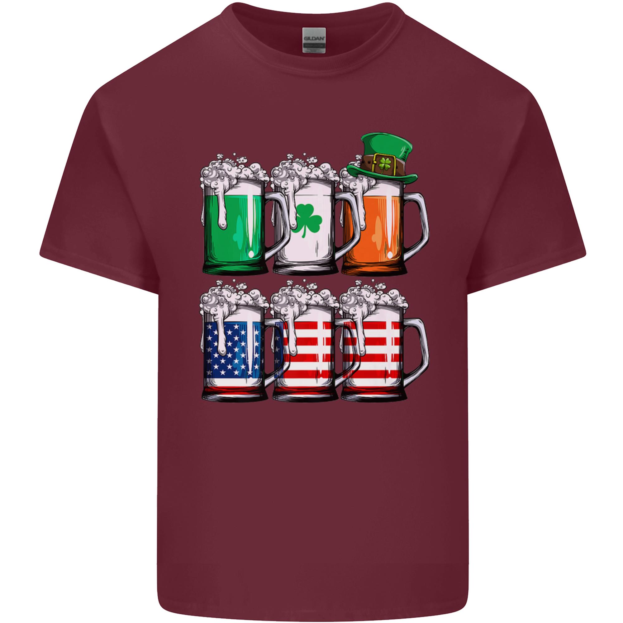 St Patricks Day Beer USA Irish American Unisexs Light Cotton TShirt S
