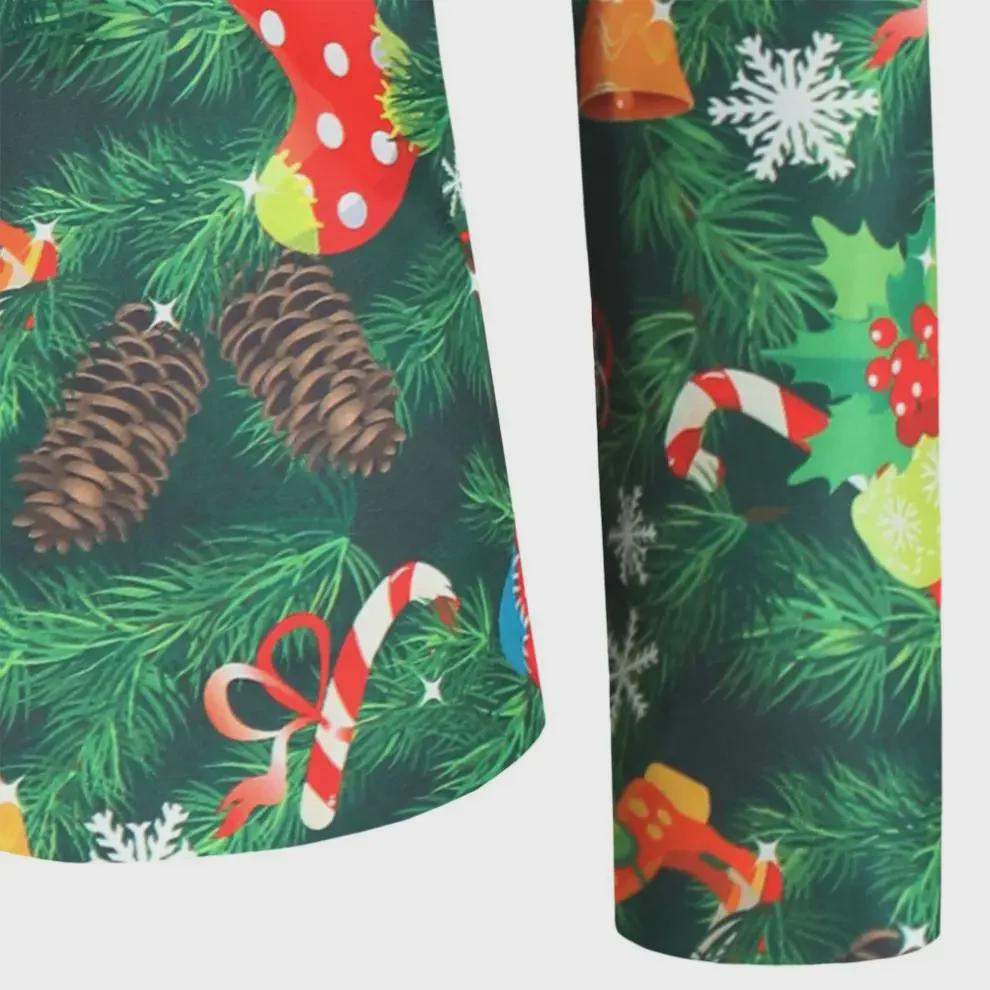 2024 Autumn/Winter Casual 3D Printed Christmas Suit & Trousers Set