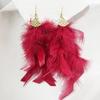 Handmade Bohemian Feather Earrings User Friendly Materials Lightweight Drop Ear Hooks Jewelry Gift