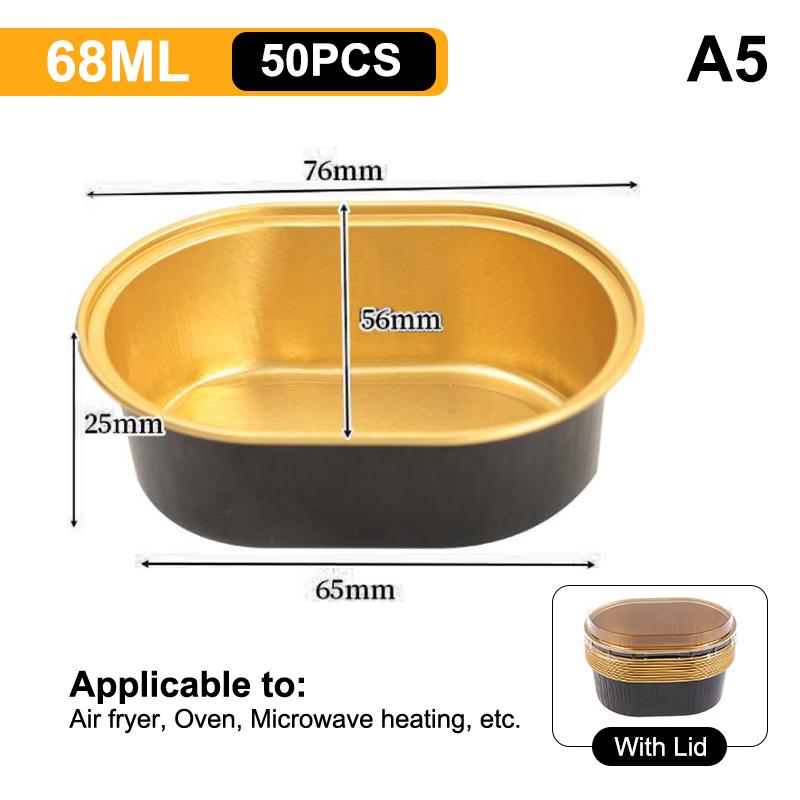 Foil Cupcake Liners Heat Resistant Aluminum Cake Cups With Lid Round Baking Cups With Lids Kitchen Wedding Birthday Party Supply