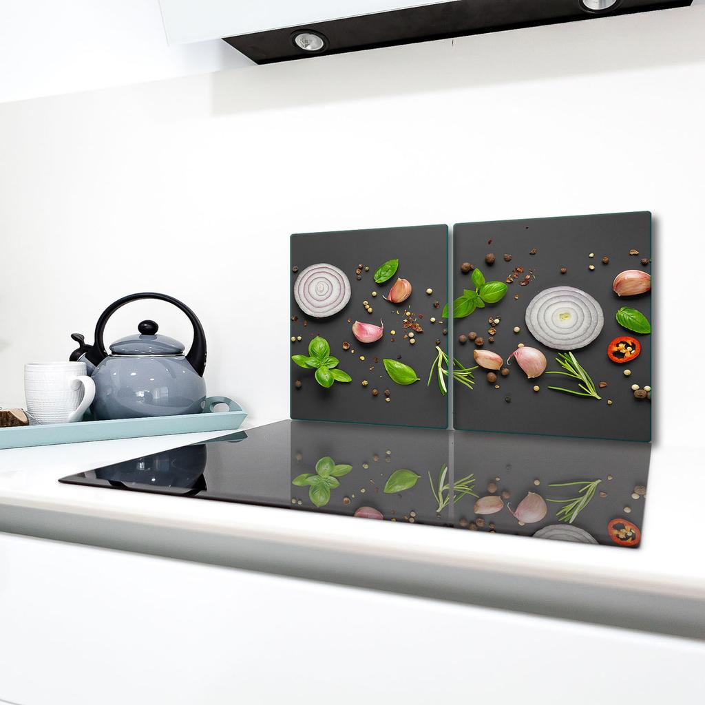 2x GLASS PROTECTIVE PLATE FOR STOVE 40x52 KITCHEN