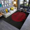 Viking Helmet Red Circle Pattern Area Rug for Living Room Decor Suitable for Use As an Anti-slip for Living Room Bedroom Sofas