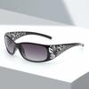Fashion New Y2K Ladies Pattern Relief Square Small Frame Sunglasses Retro Style Elegant Summer Vacation Beach Glasses