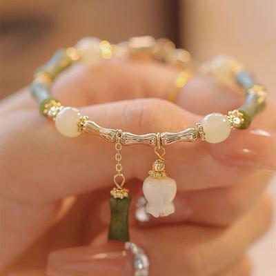 Bamboo Bell Orchid Bracelet Women's Fashion Design Advanced Fashion Sense Light Luxury Ancient Style Accessories Bracelet