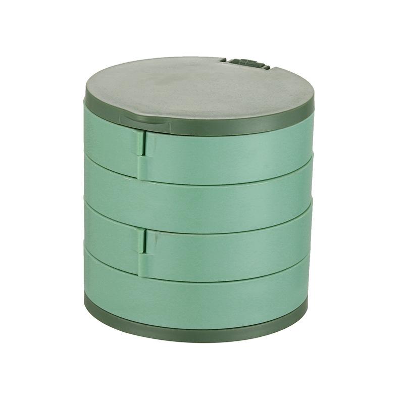 Rotating Multi-Layer Jewelry Box Elegant Ear Accessory Organizer for Living Room, Bedroom, and Study Dust-Proof, Modern Simplicity Design