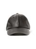 Beams Heart Men's Faux Leather Cap, Black/Free