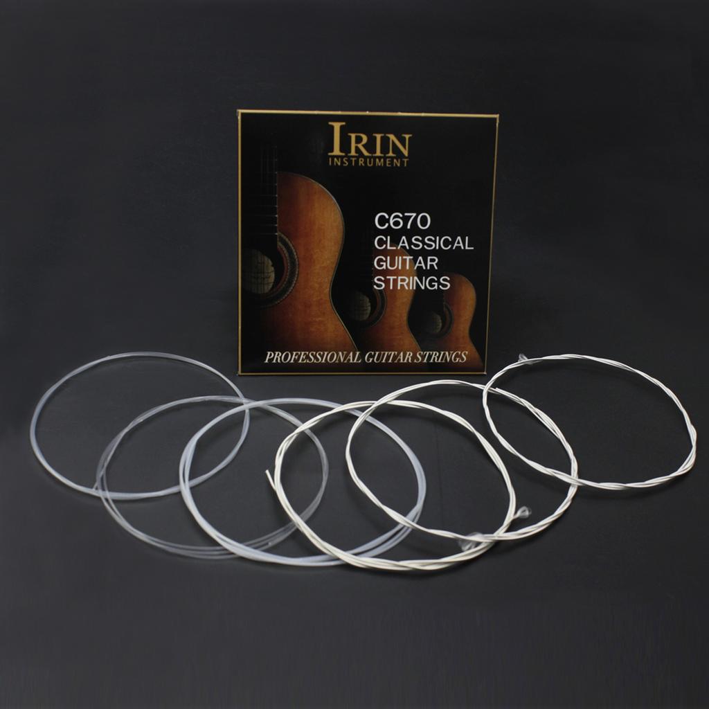 IRIN 6pcs Classical Guitar Strings Nylon Core Silver Plated Copper Wound Musical Classical Guitar Instruments Accessory