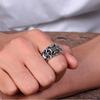 Men's Adjustable Retro Thai Silver Cross Fashion Ring