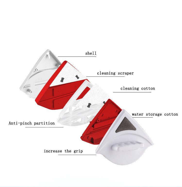 High -rise Double -sided Magnetic Window Artifact Window Wipers Home Multi -function Double -layer Hollow Glass Rubbing