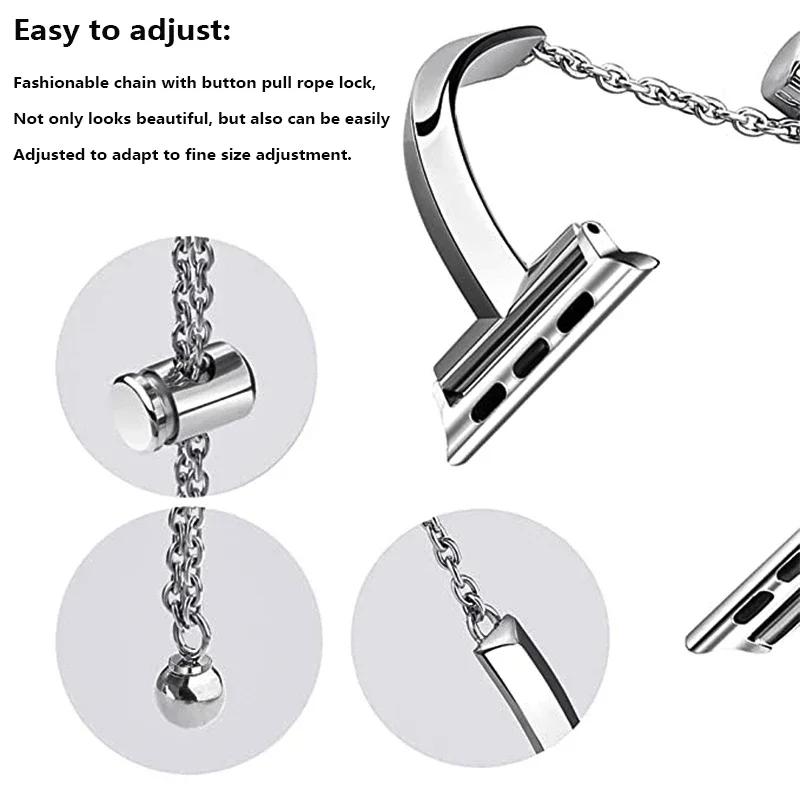For Apple Watch Women's Metal Strap T-shaped Thin IWatch 910 Universal Bracelet Steel Bracelet IWatch Ultra 49mm44 40 42 38mm