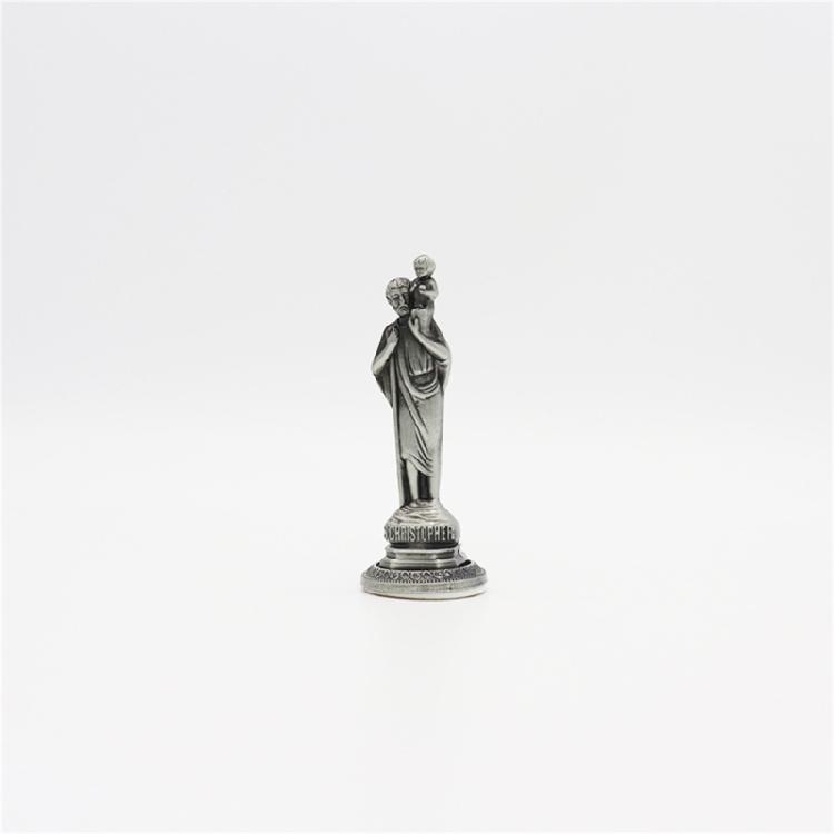 Vintage Designs Standing Maria Figurine Antique Metal Religous Figure Sculpture Miniature Ornament Spiritual Decoration
