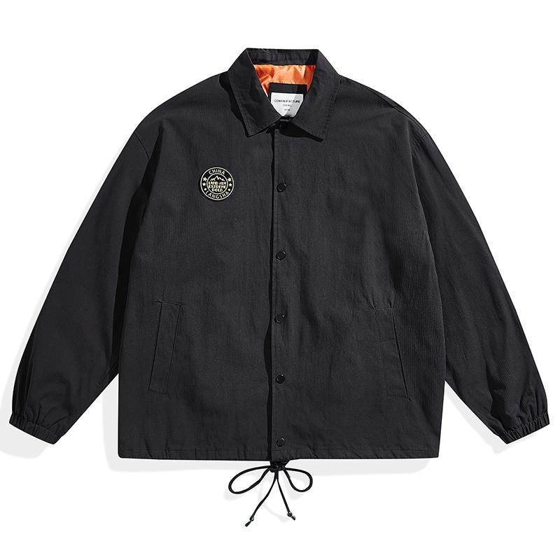 

Модный бренд American Badge Tooling Jacket Men s Loose Large Size Ruffian Beautiful Pilot Retro Casual Lace Outside 3XL чёрный