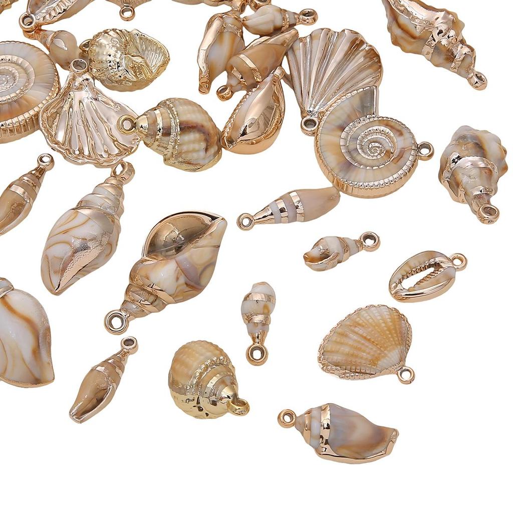 1-10Pcs Acrylic Imitation Shell Pendant For DIY Necklace Bracelet Earrings Jewelry Making Craft Accessories