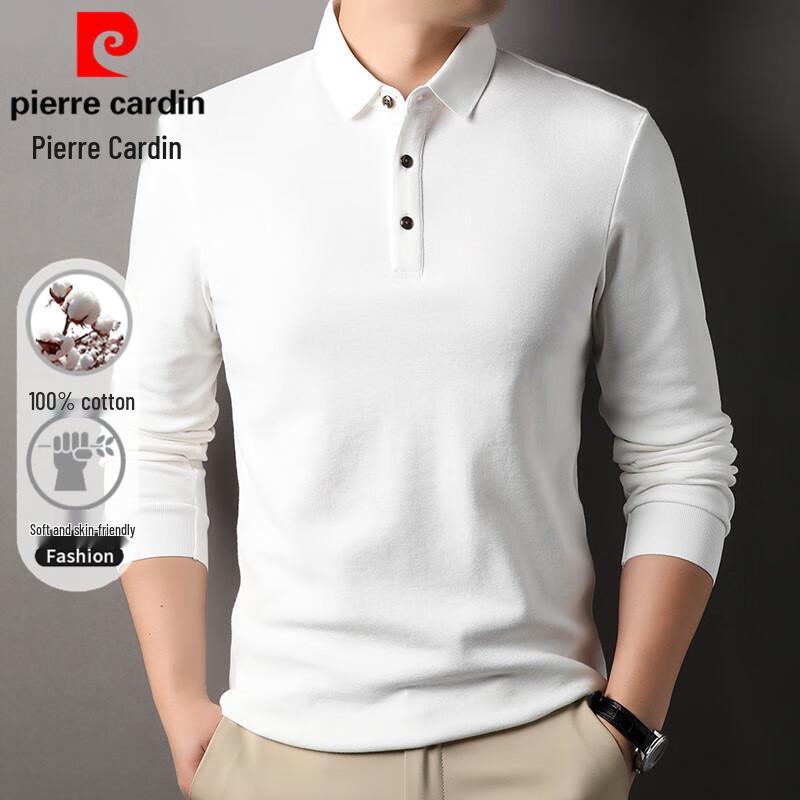 

Pierre Cardin Men s Pure Cotton Long Sleeve Polo Shirt 3XL