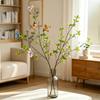 Artificial Butterfly Branches Simulation Greenery Stems with Leaves Fake Floral Arrangement for Vase Filling Home Office Party Decoration