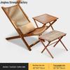 Compact Folding Rattan Balcony Set: 3-Piece Woven Table & Chairs for Indoor/Outdoor Use In Living Room or Bedroom