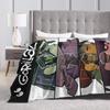 G-Gorillaz Music Band Blankets  Super Warm Fluffy Plush Bedding Throws For Kids Adult Couch Chair Sofa Bed Bedspread Bed Cover