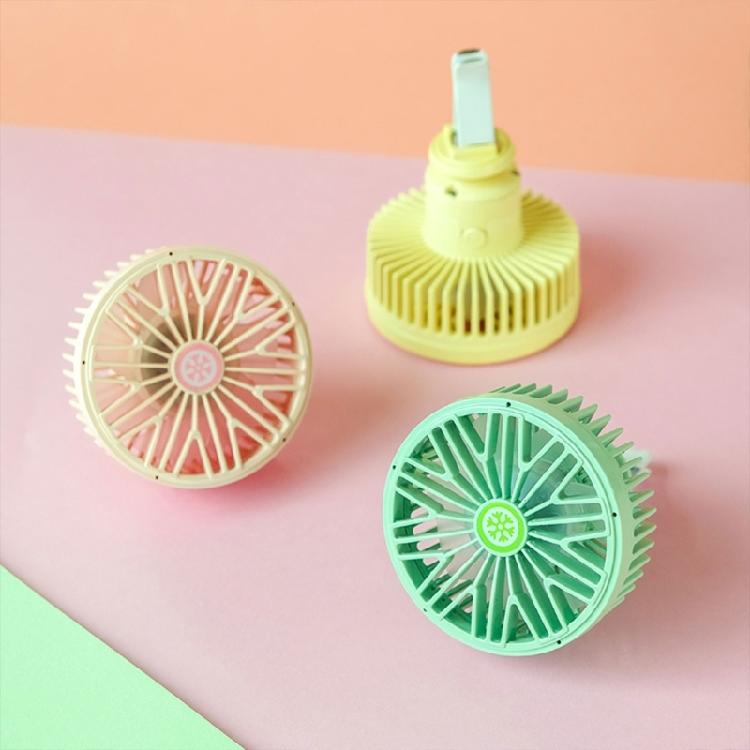 USB Car Fan Car Air Outlet Cooling Fan With LED Light Creative Little Fan For Vehicles Interior Accessories
