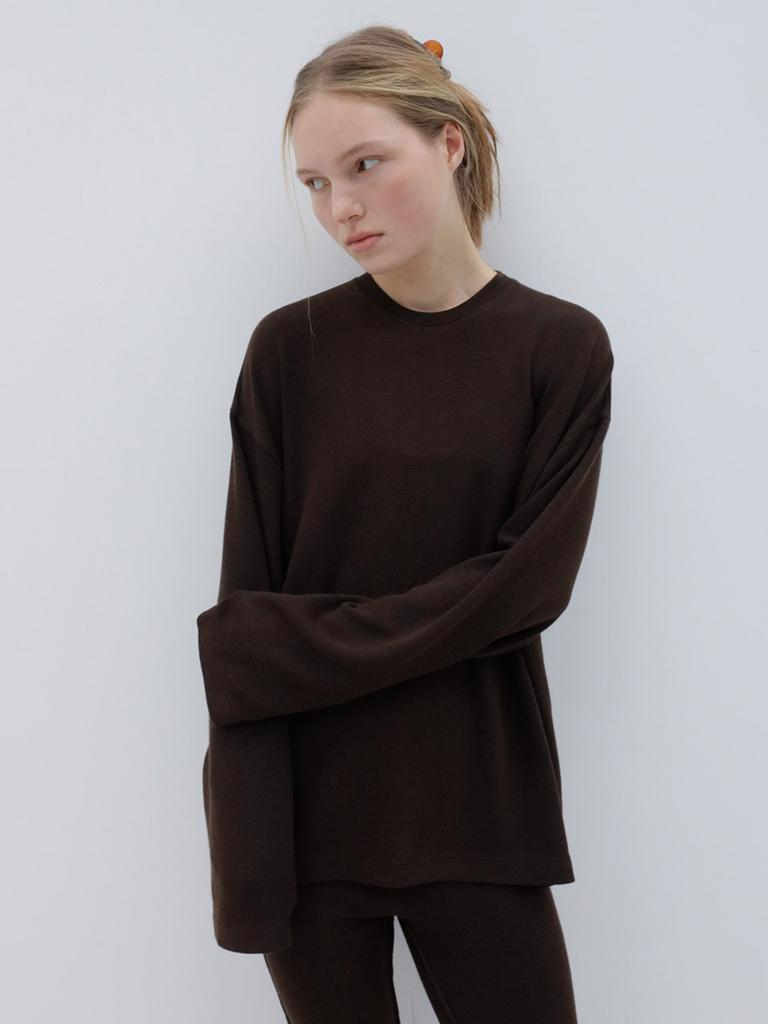 SUSUMU Recycled Warm Tee - Brown