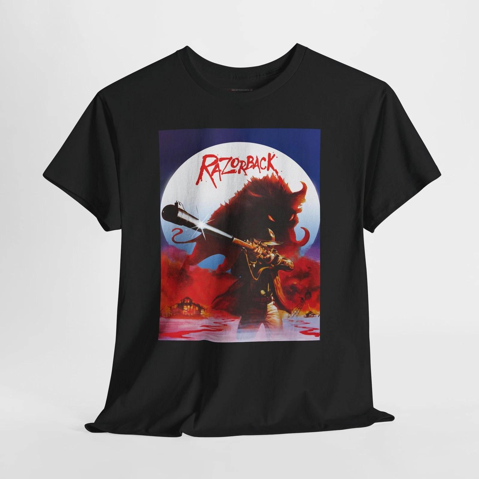 Razorback 1984 Retro Movie Poster Horror Unisex Graphic T-Shirt XL